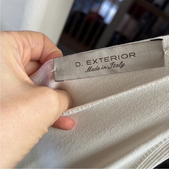 D. Exterior  V Neck Tank Mini Dress in White L NWOT - Picture 6 of 8